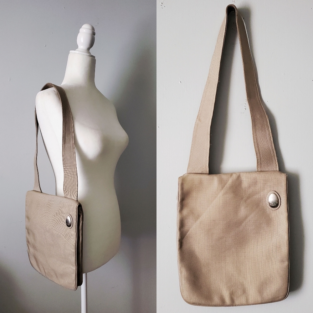 Tumi | Vintage Nylon Leather Shoulder Messenger Bag Purse